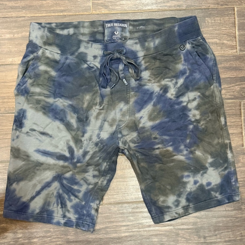 True Religion Tie-Dye Logo Sweat Shorts 3X